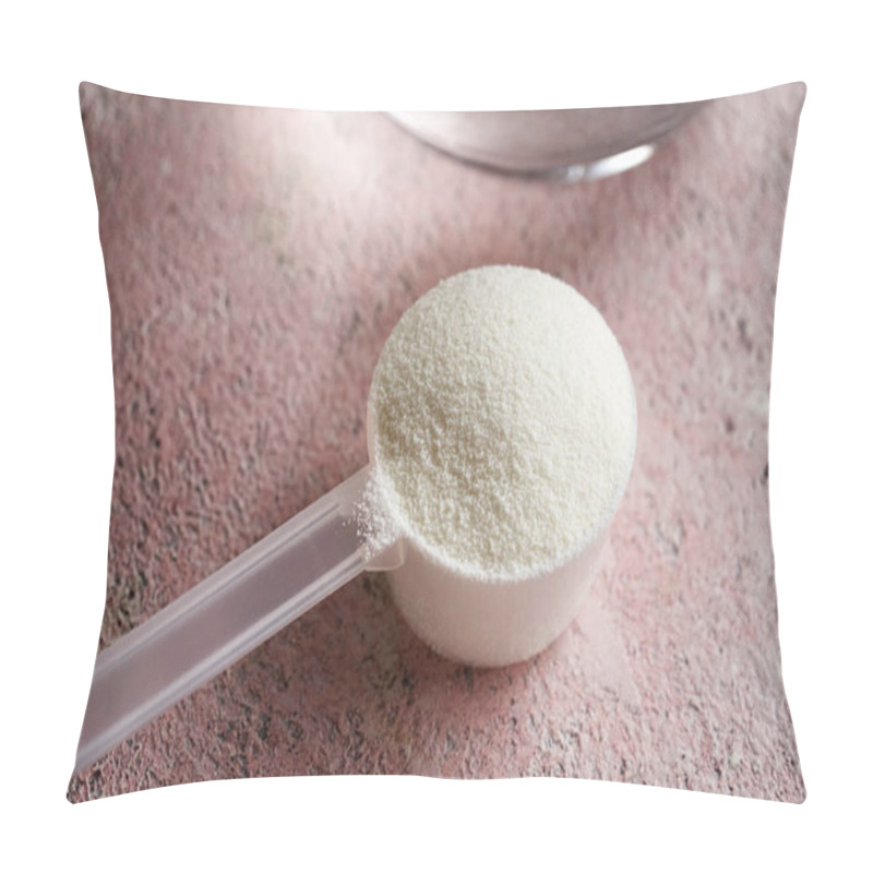 Personality  Collagen Powder In A Plastic Measuring Cup Pillow Covers