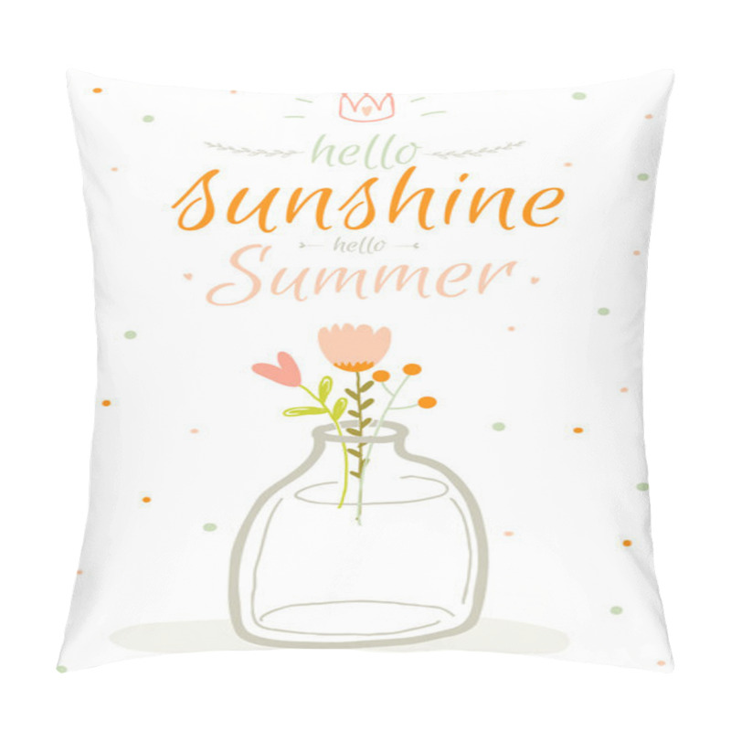 Personality  Love Summer Bouquet Of Flowers. Pillow Covers