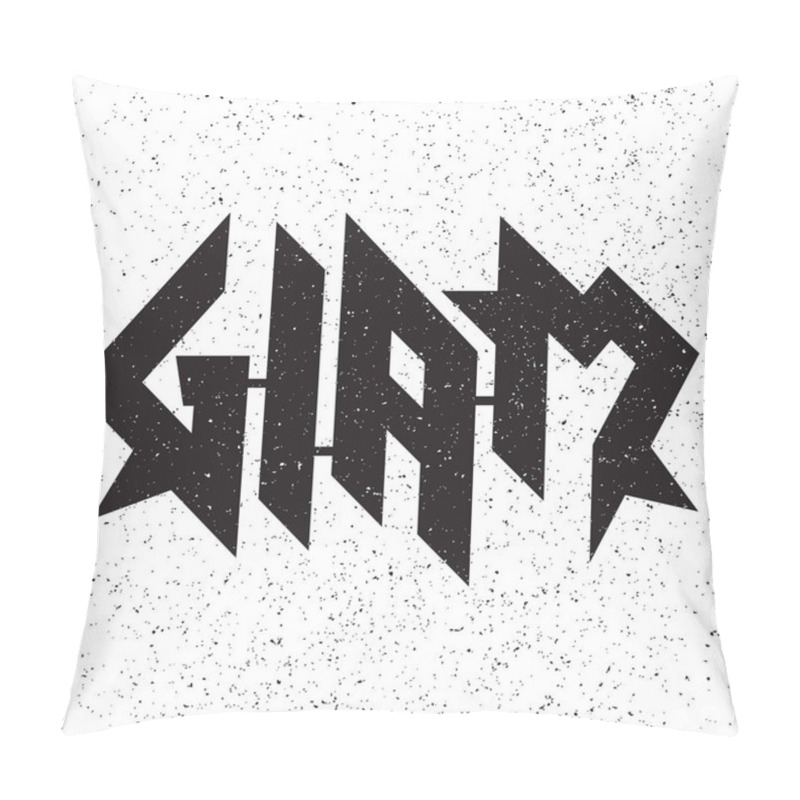 Personality  Glam Metal Grunge Emblem Label. For Rock Music Festival Signage Pillow Covers