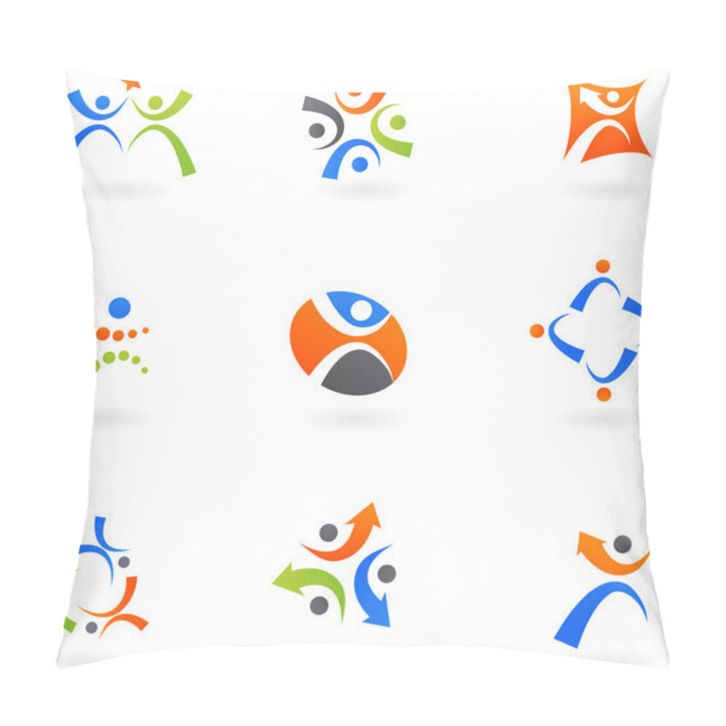 Personality  Human Icons And Logos 2 Pillow Covers