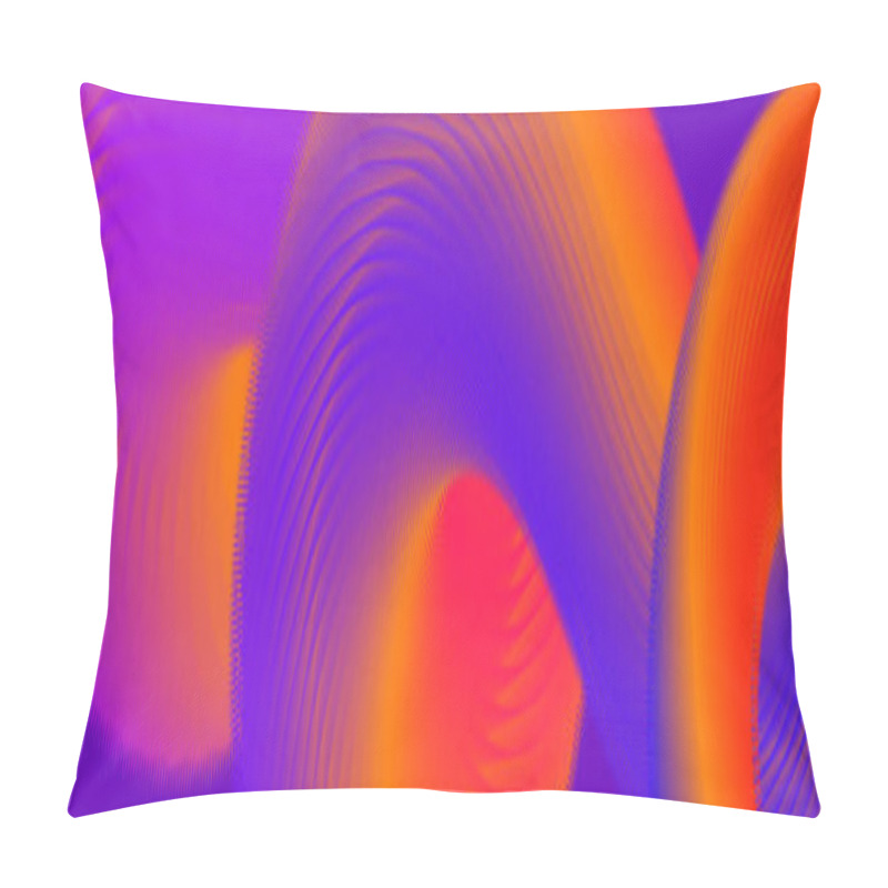 Personality  Wide Abstract Banner For Promo. Purple Poster Pillow Covers