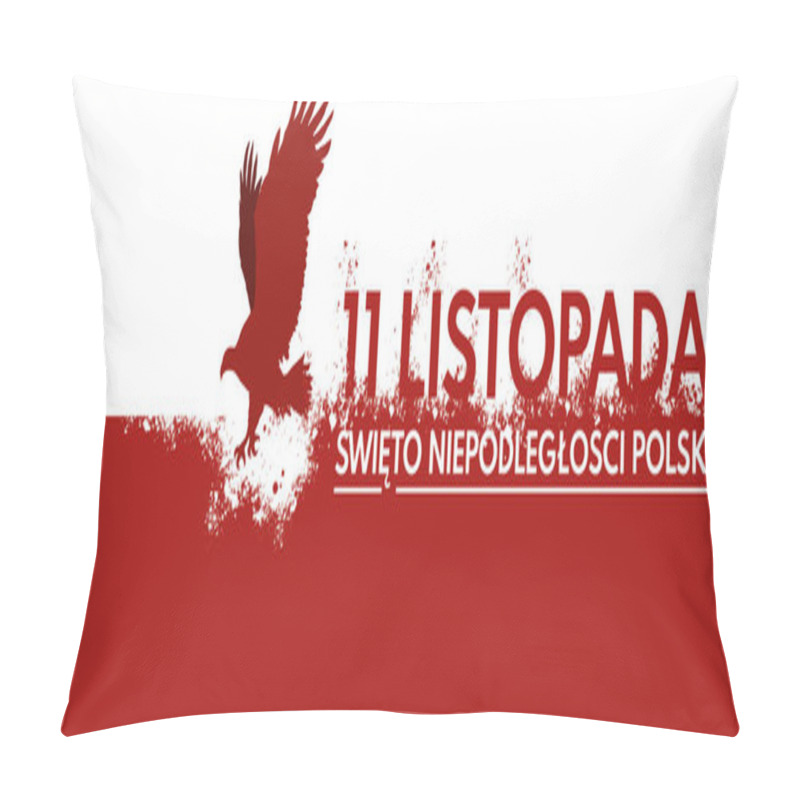 Personality  November 11, Polish Independence Day - Banner, Vector Illustration.  Pillow Covers