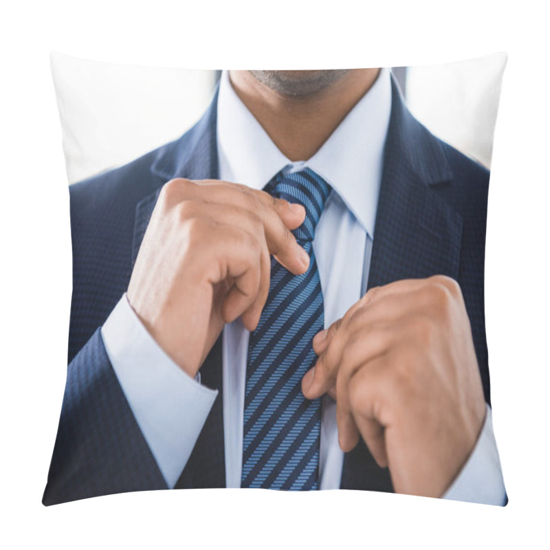 Personality  Businessman Tying Necktie  Pillow Covers