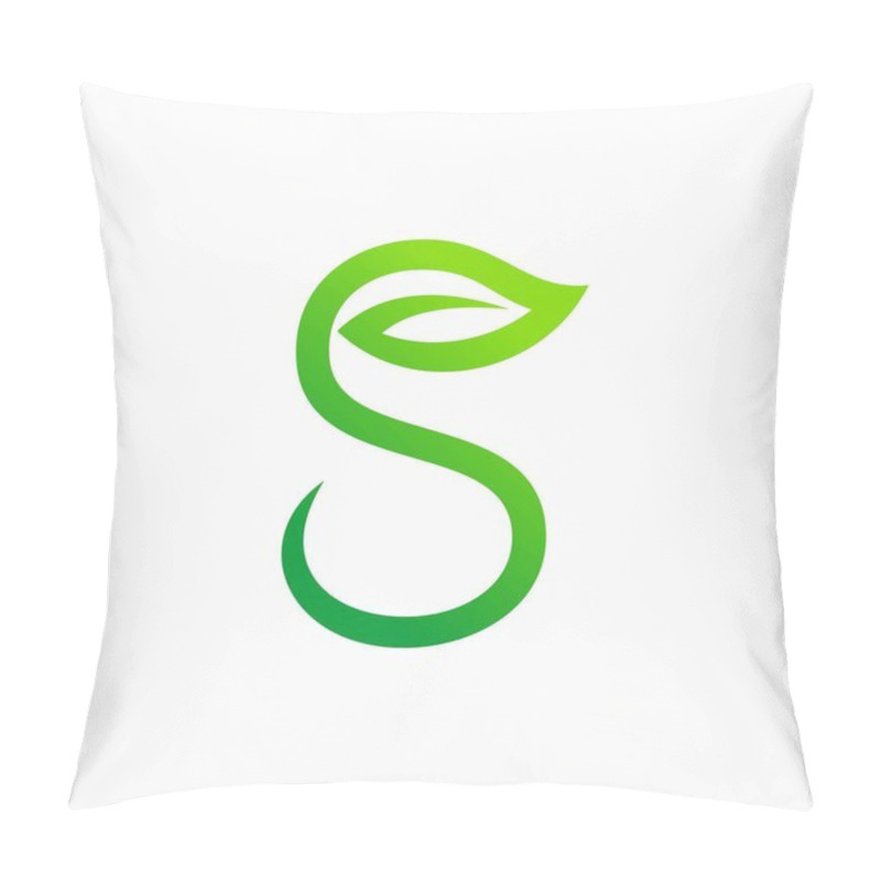 Personality  Leaf Logo That Formed Letter S Pillow Covers