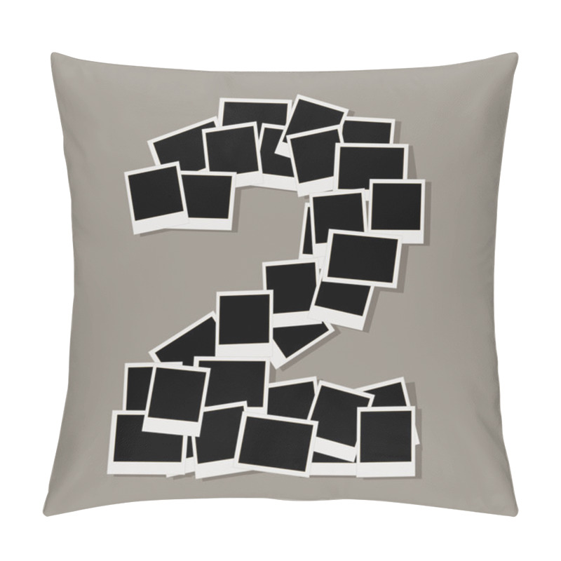 Personality  Number Two Made From Photo Frames, Insert Your Photos Pillow Covers