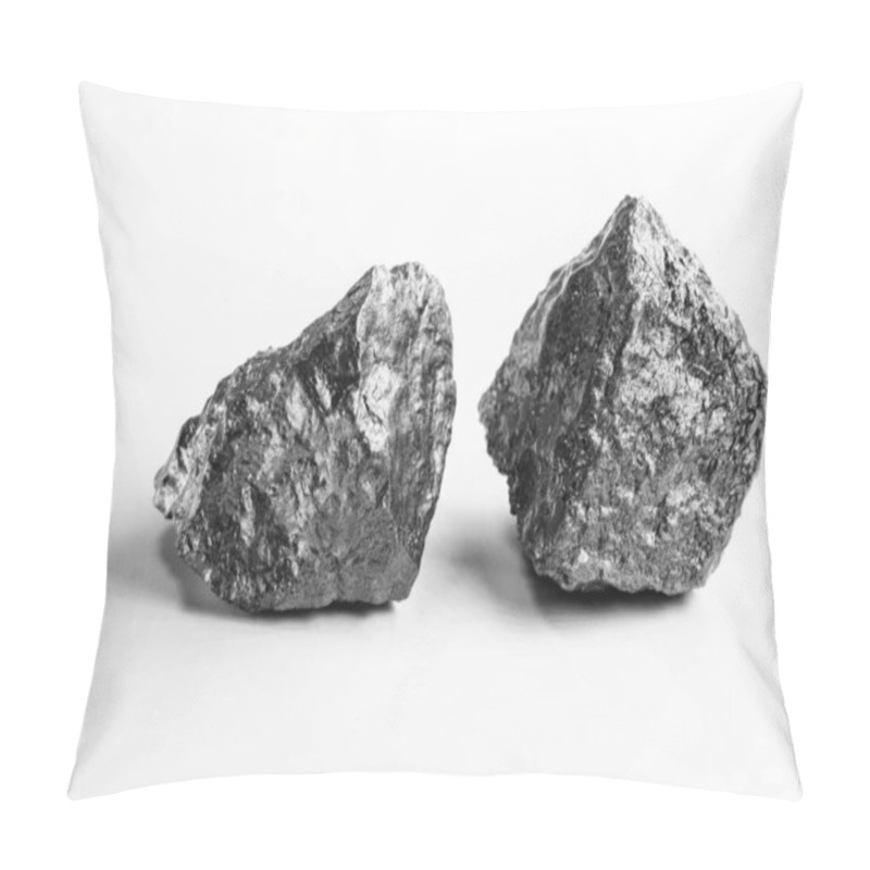 Personality  Aluminium Nuggets On A White Background Pillow Covers