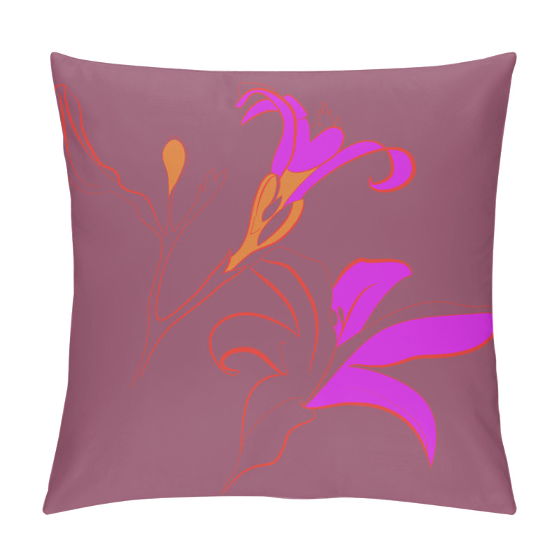 Personality  Abstract Simple Floral Pattern With Copy Space Pillow Covers