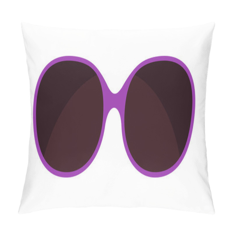 Personality  Vector Sunglasses Isolated On White Background. Pillow Covers