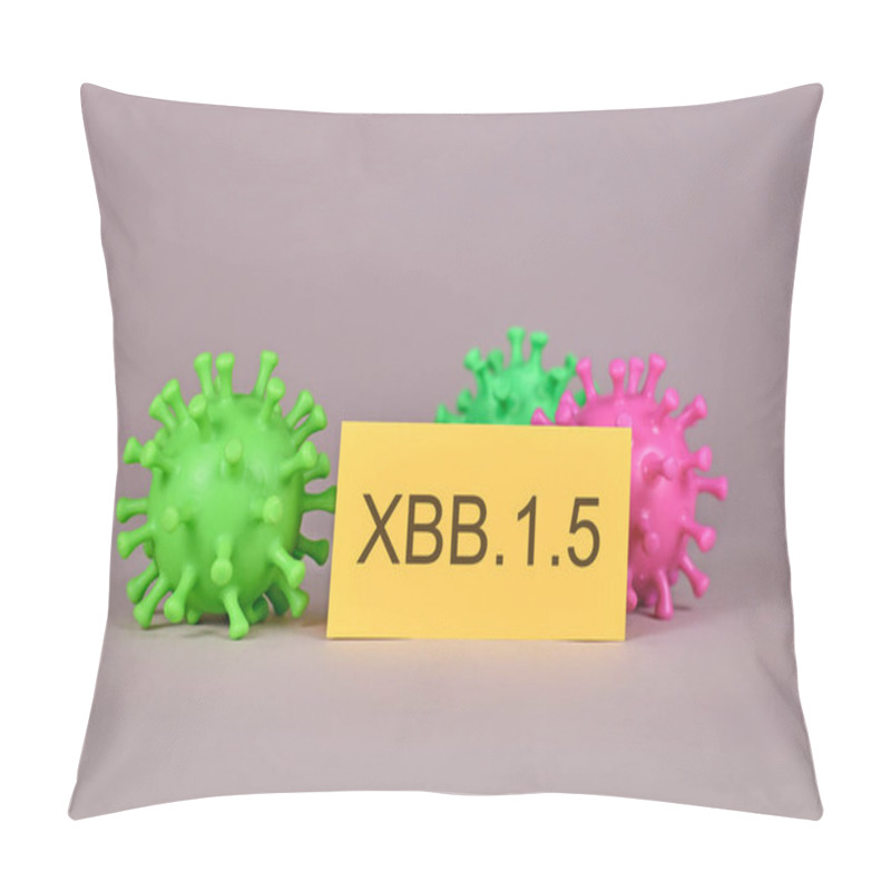 Personality  New XBB.1.5 Omicron Subvariant Virus Mutation Concept With Virus Model And Text Pillow Covers