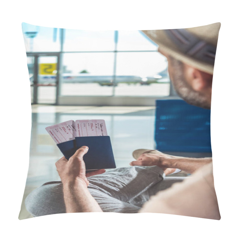 Personality  Traveler With Passports And Tickets Pillow Covers