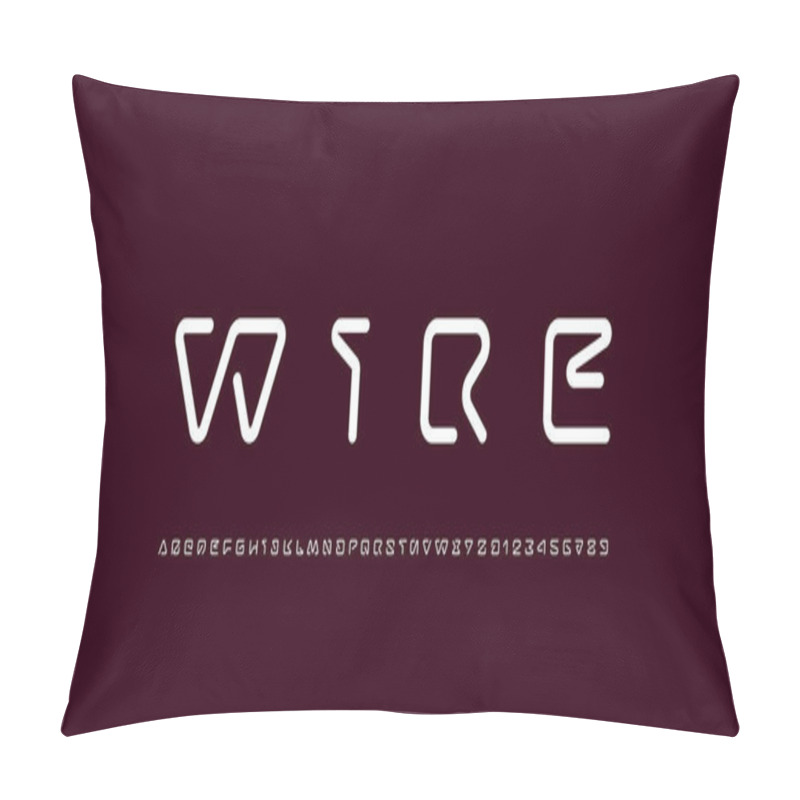 Personality  Digital Alphabet Font Made Techno Style, Cyber Uppercase Letters And Numbers Made In Futuristic Style, Vector Illustration 10EPS Pillow Covers