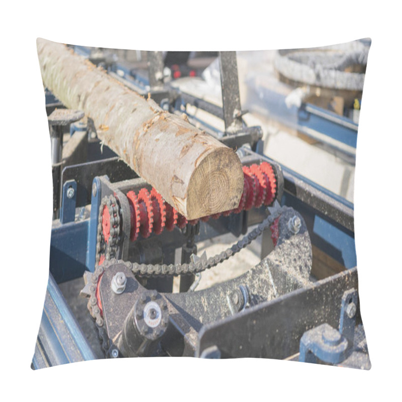 Personality  Sawmill. Process Of Machining Logs In Equipment Sawmill Machine Saw Saws The Tree Trunk On The Plank Boards. Wood Sawdust Work Sawing Timber Wood Wooden Woodworking Pillow Covers