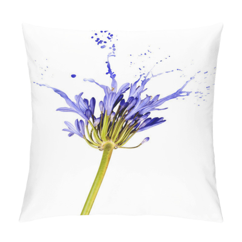 Personality  Blue Flower With Splashes Pillow Covers