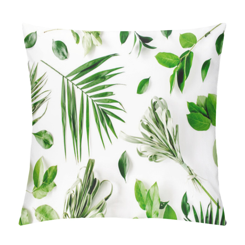 Personality  Green Pattern With Leaves Pillow Covers