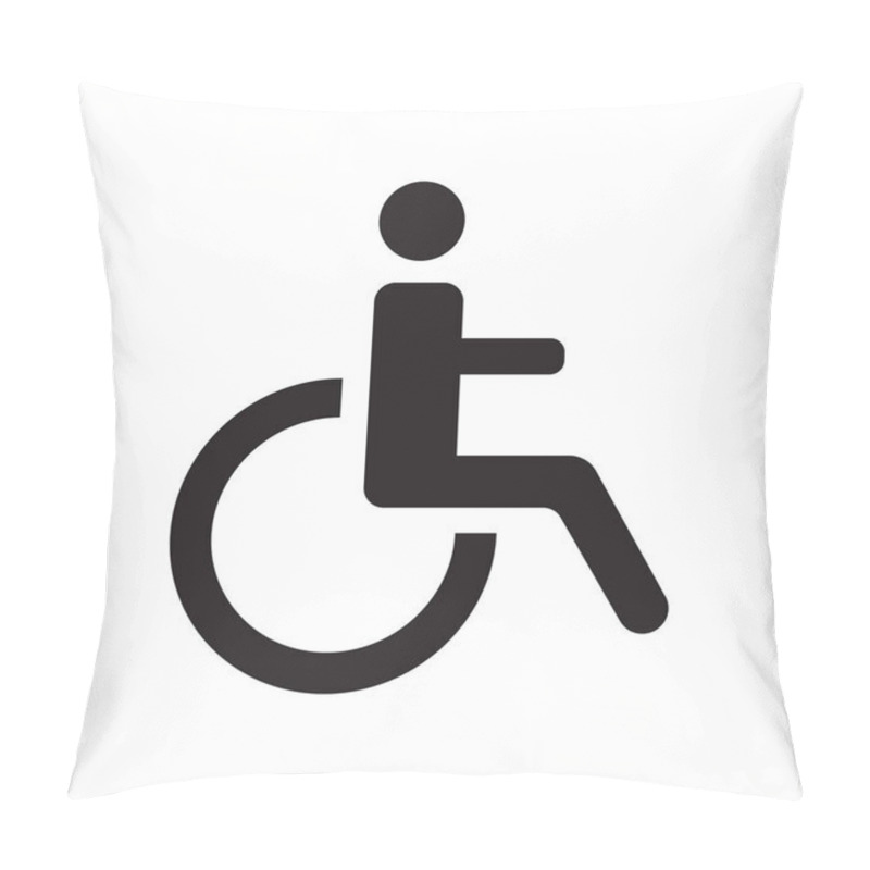 Personality  Disabled Icon. Trendy Disabled Logo Concept On White Background From Insurance Collection. Suitable For Use On Web Apps, Mobile Apps And Print Media. Pillow Covers