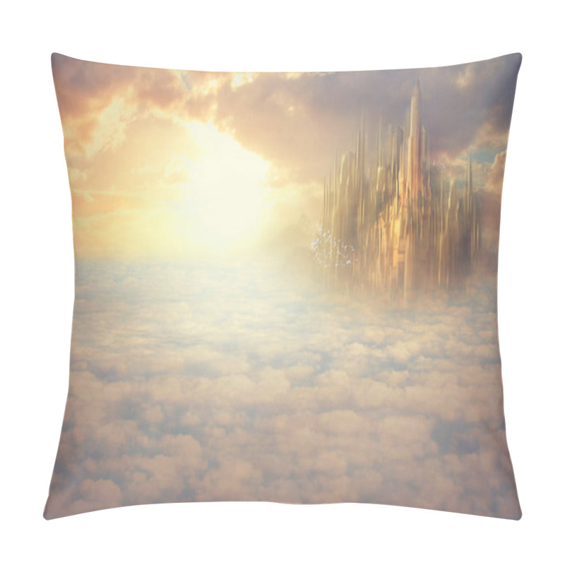 Personality  Heaven Above The Clouds. Concept Shot Of What Heaven Would Look Like. Pillow Covers