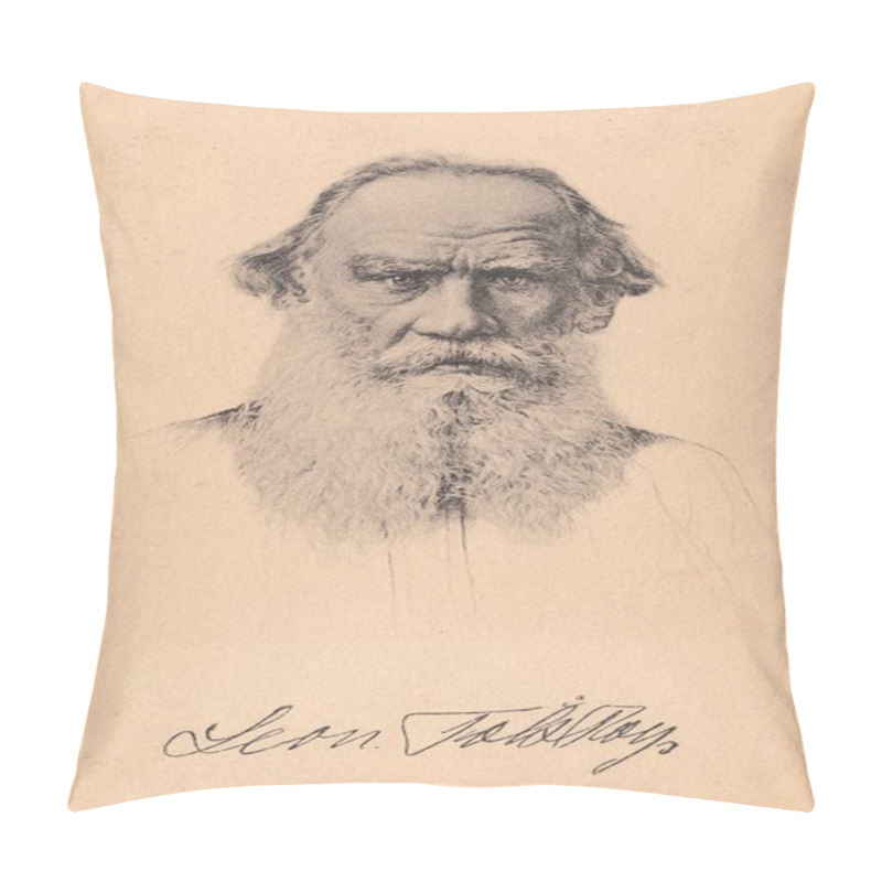 Personality  Leo Tolstoy-count, Russian Writer Pillow Covers