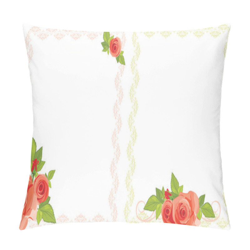 Personality  Bouquets Of Roses In Decorative Frames Pillow Covers