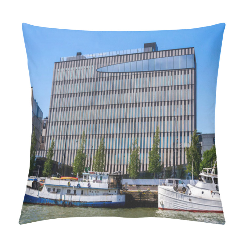 Personality  Supercell Oy Finnish Mobile Game Development Company Headquarters In Jatkasarri On July 6, 2024 In Helsinki, Finland. Pillow Covers