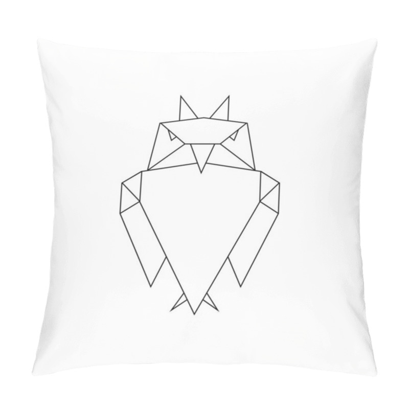 Personality  Owl Polygonal Lines, Can Use For Logo, Pictogram, Bird Figure, Website, Apps, Or Graphic Design Element. Vector Illustration Pillow Covers