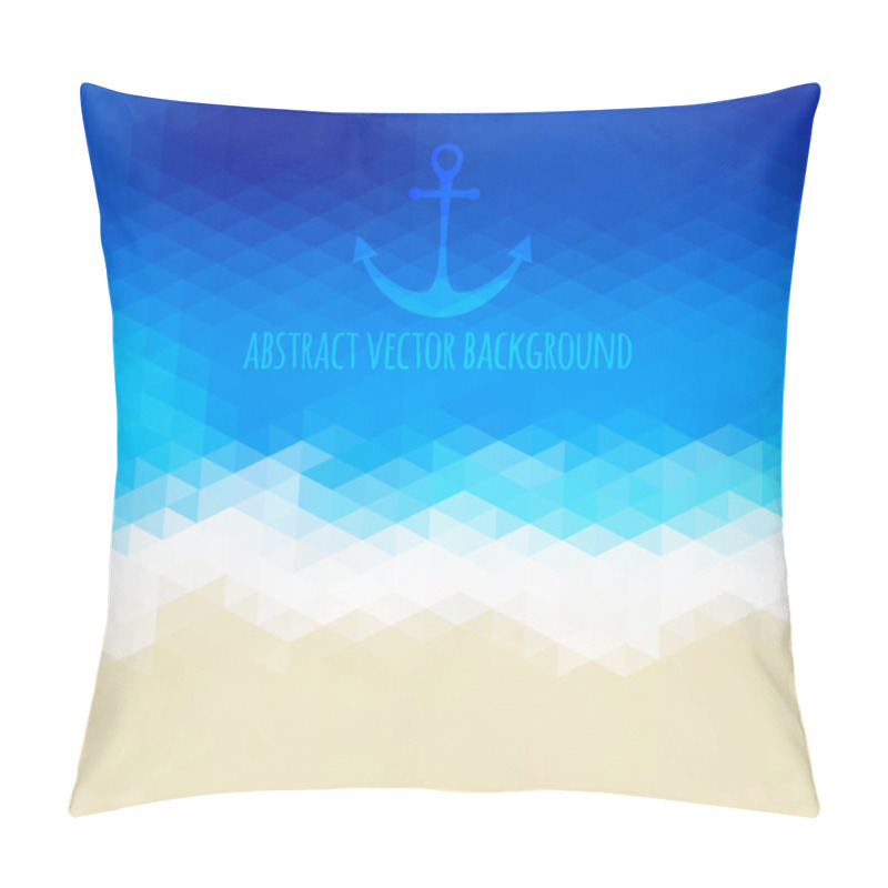 Personality  Abstract Beach Triangular Background Made Of Poligonal Shapes. V Pillow Covers