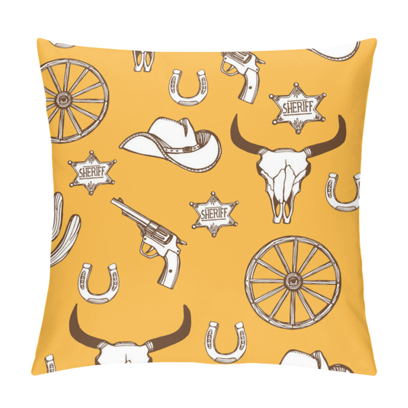 Personality  Wild West Western Pattern Pillow Covers