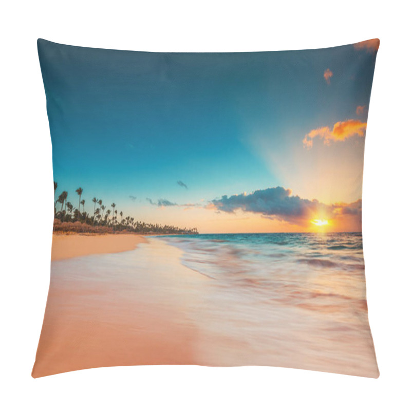 Personality  Tropical Beach In Punta Cana, Dominican Republic Pillow Covers