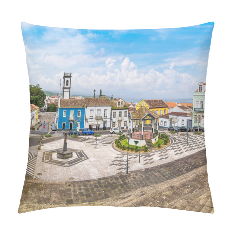 Personality  Central Square Of Ribeira Grande, Sao Miguel Island, Azores Archipelago, Portugal. Pillow Covers