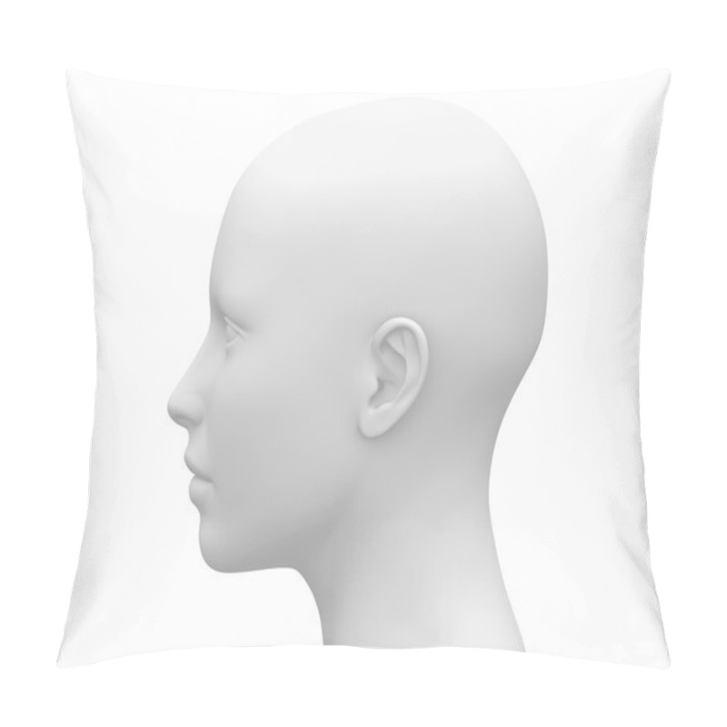 Personality  Female Head Muscles Anatomy - Side View Pillow Covers