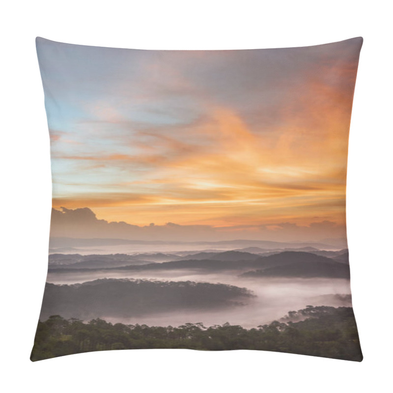 Personality  The Most Beautiful Landscape Of Sunrise, Sunset, Clouds And Sky Pillow Covers