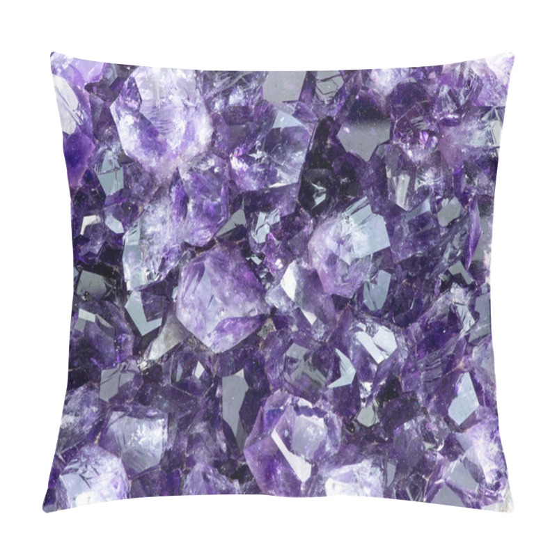 Personality  Background Macro Texture Of Purple Amethyst Pillow Covers