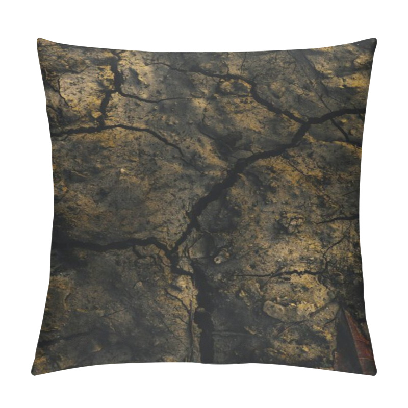 Personality  Cracked Earth Texture Showcasing The Impact Of Drought And Dry Conditions. Pillow Covers