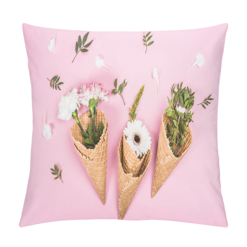 Personality  Flowers In Sugar Cones Pillow Covers