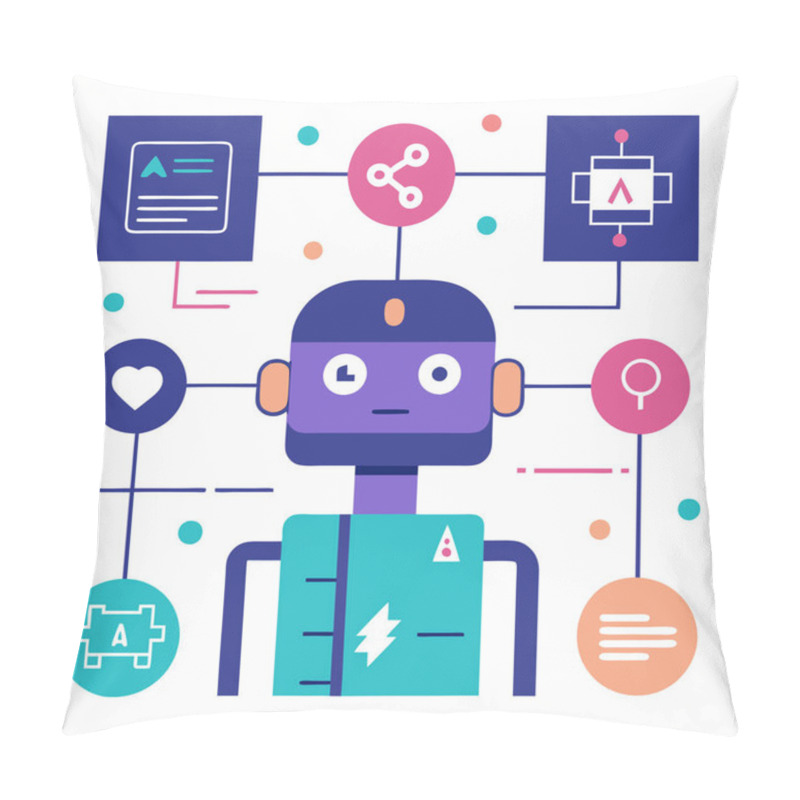 Personality  A Creative Depiction Of AI Algorithms Represented Through Code Snippets As Graphics. This Design Captures The Essence Of Machine Learning, Data Processing, And The Logic Behind Artificial Intelligence In A Visually Engaging Way. Pillow Covers