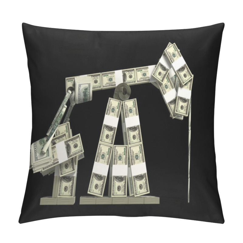 Personality  Oil Derrick Made From Money Pillow Covers