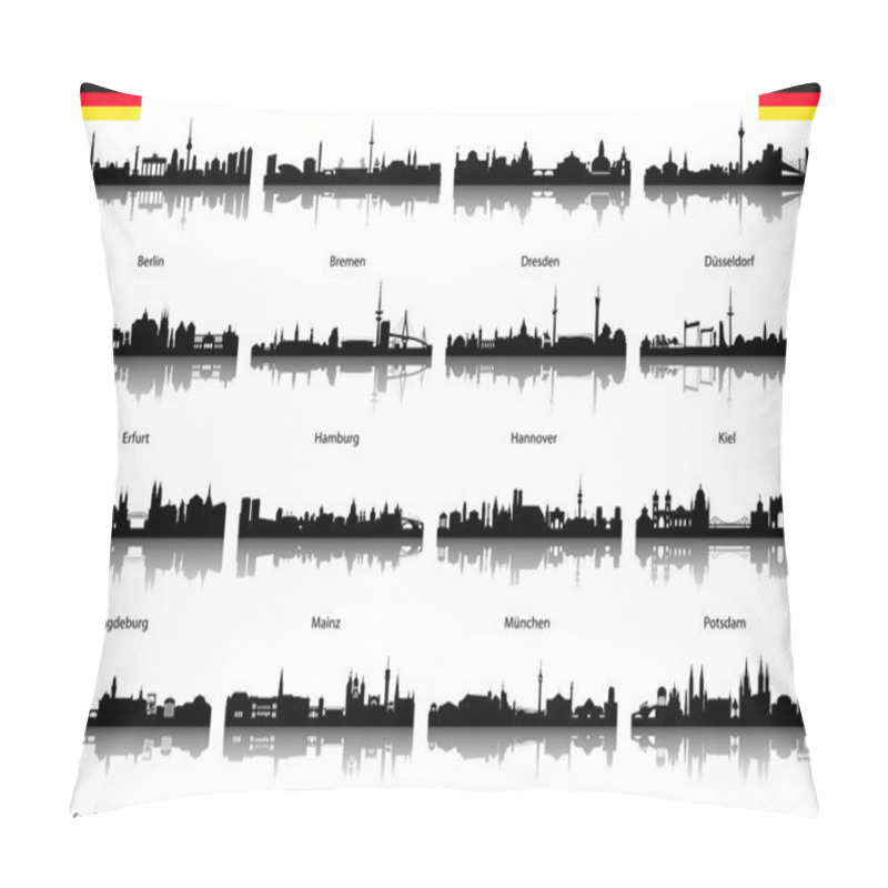 Personality  Vector Silhouettes Of Germany Pillow Covers