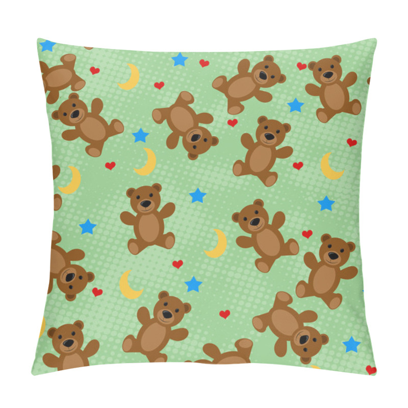 Personality  Teddy Bears Seamless Pattern  Pillow Covers