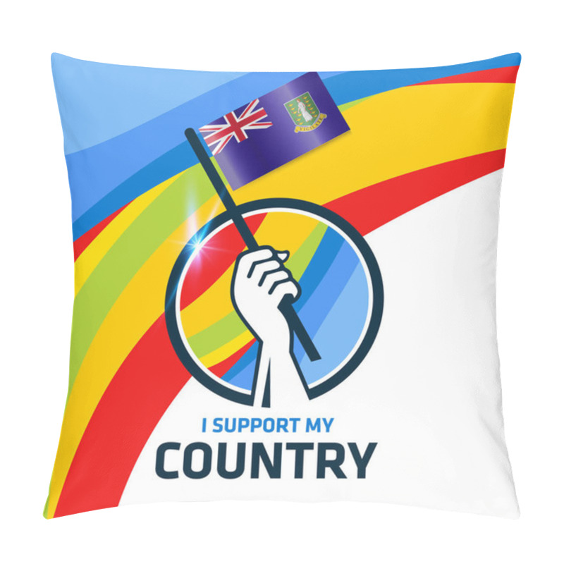 Personality  British Virgin Islands Flag Logo Pillow Covers