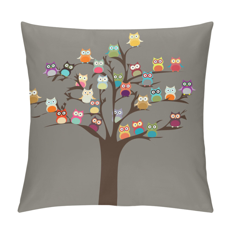 Personality  A Tree Full Of Owls Pillow Covers