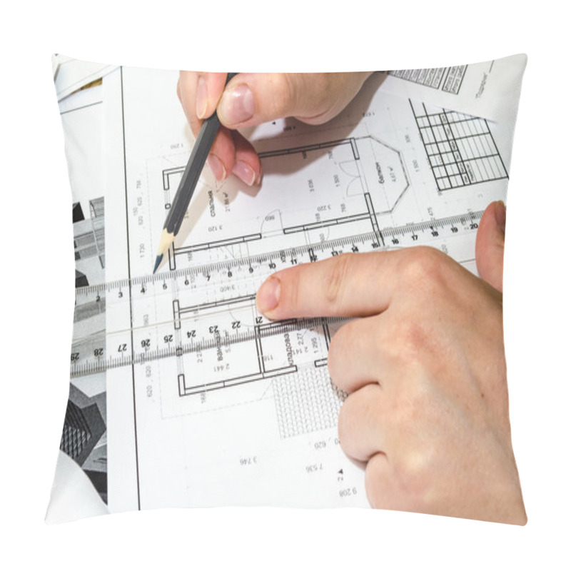 Personality  Architectural Drawing Pillow Covers