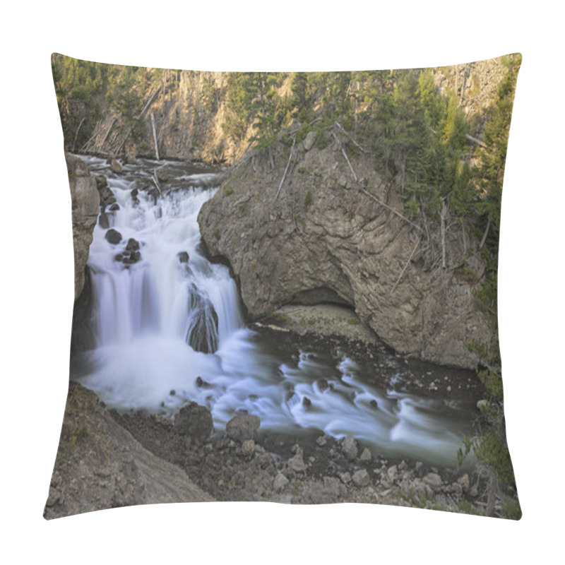 Personality  Firehole Falls On Firehole River At Yellowstone National Park Wyoming USA Pillow Covers