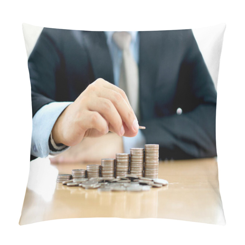 Personality  Hand Putting Stack Of Coins Pillow Covers