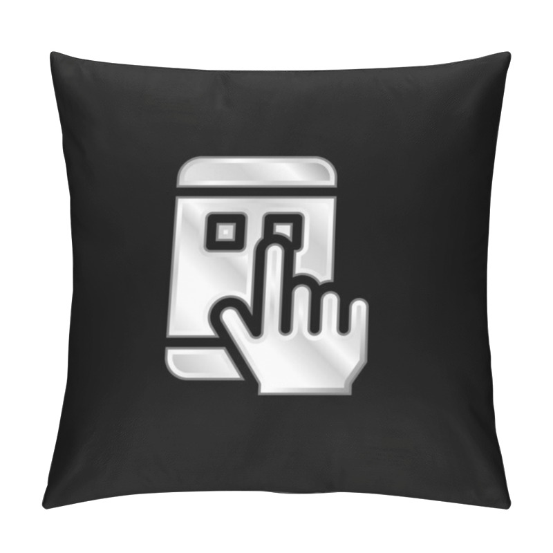 Personality  App Silver Plated Metallic Icon Pillow Covers