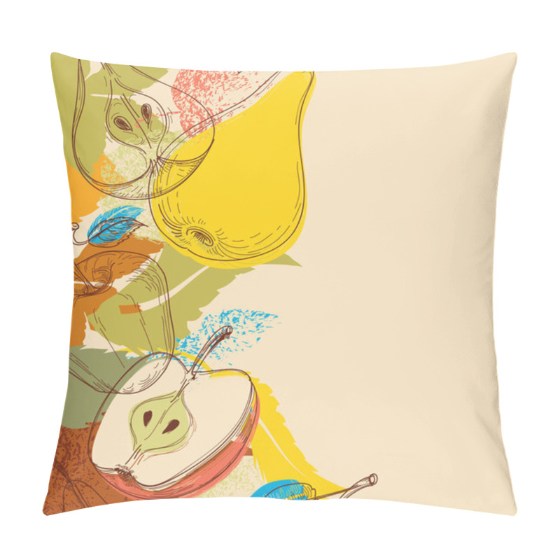 Personality  Fruits Vector Background Pillow Covers