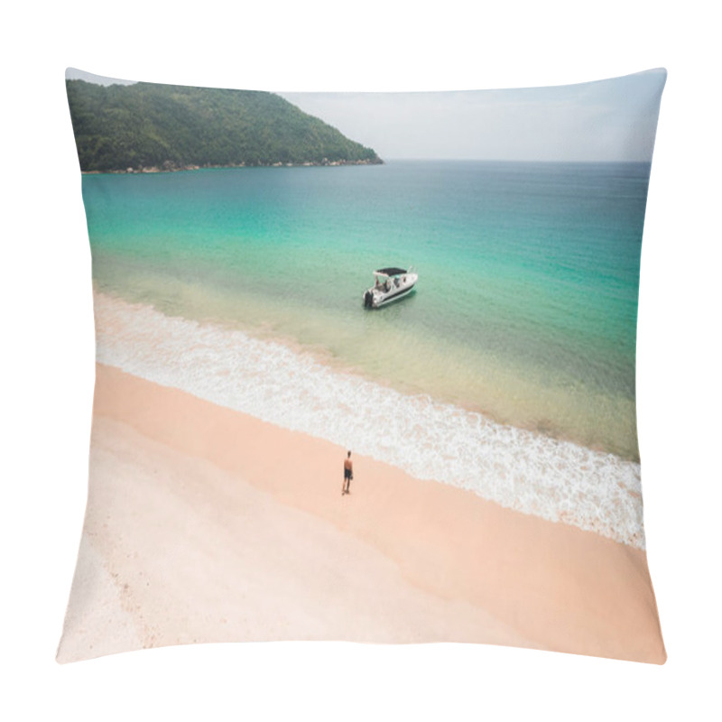 Personality  Big Island Ilha Grande Abraao Beach In Angra Dos Reis, Rio De Janeiro, Brazil . High Quality Photo Tropical Beach Hot Climate Nice Weather Drone Photo Pillow Covers