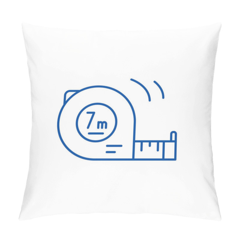 Personality  Yardstick Line Icon Concept. Yardstick Flat  Vector Symbol, Sign, Outline Illustration. Pillow Covers