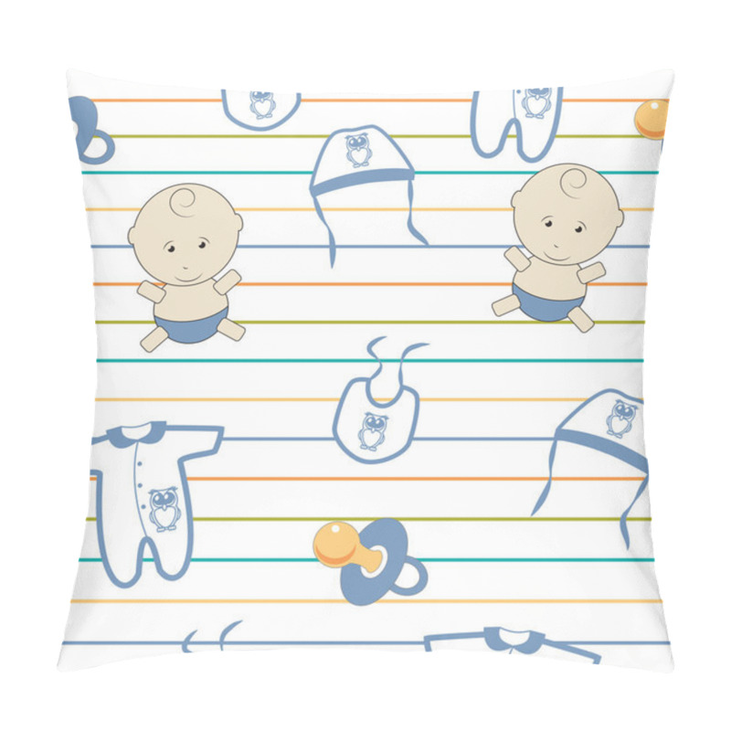 Personality  Cute Baby Background, Seamless Pattern Pillow Covers