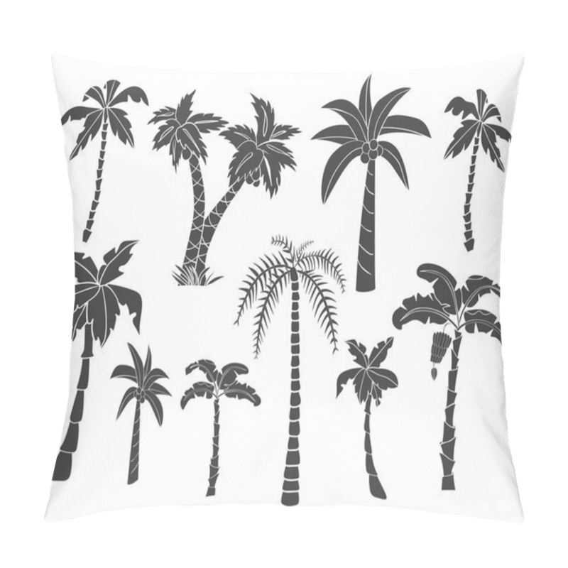 Personality  Silhouettes Of Hand Drawn Palms Trees. Pillow Covers