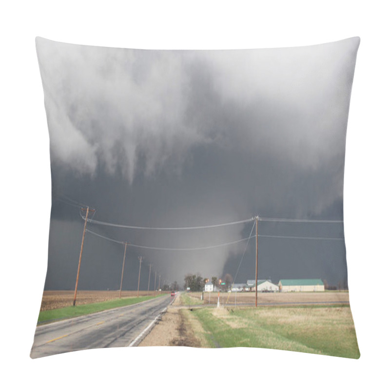 Personality  Massive Violent Tornado Crosses Highway Just Over One Mile Away Pillow Covers