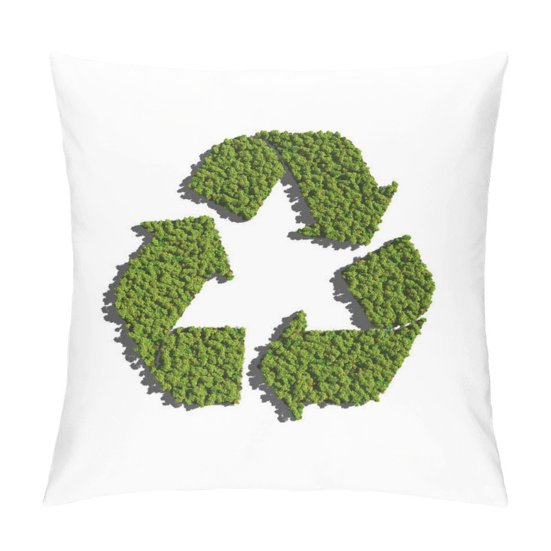 Personality  Recycle Icon Created By Trees Pillow Covers